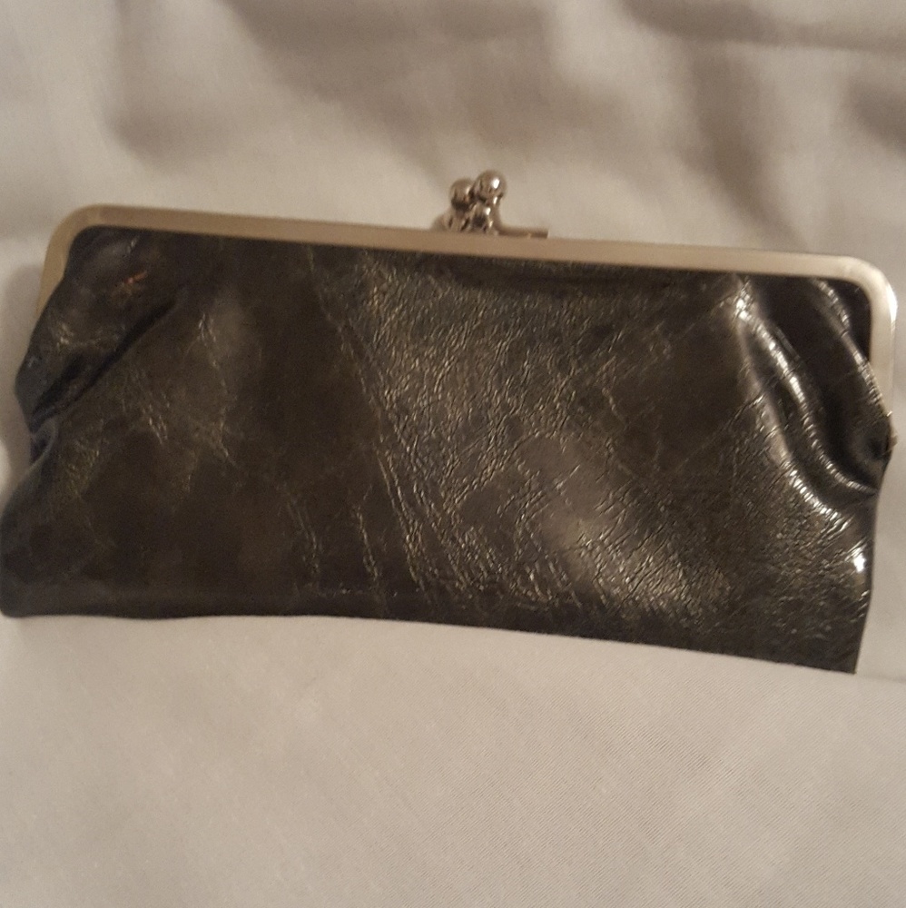 Very pretty grey double frame wallet.